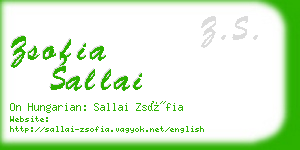 zsofia sallai business card